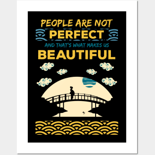 People are not perfect and thats what makes us beautiful recolor 4 Posters and Art